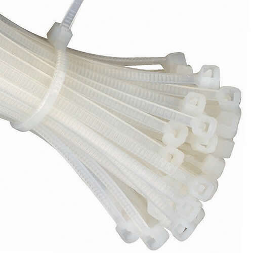 Clear Cable Ties (Zip Ties) - Pack of 100