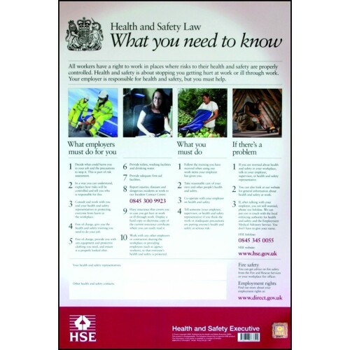 Health & Safety Poster - Laminated Welsh Language (420 x 594mm) A2