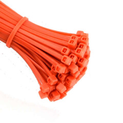 Orange Cable Ties (Zip Ties) - Pack of 100