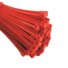 Red Cable Ties (Zip Ties) - Pack of 100