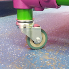 Unbraked Swivel Castor & Expander for 26.9mm Tube